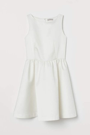 Short Satin Dress - White