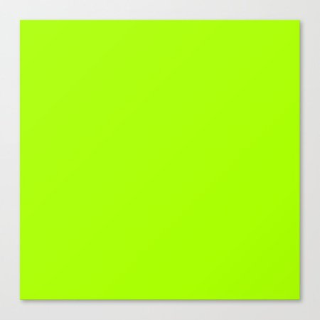 Trendy modern lime green neon color Canvas Print by Pink Water | Society6
