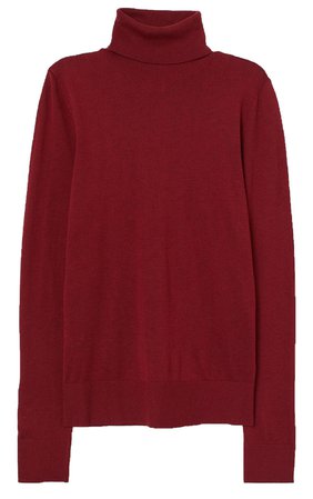 H&M Dark red turtleneck sweater