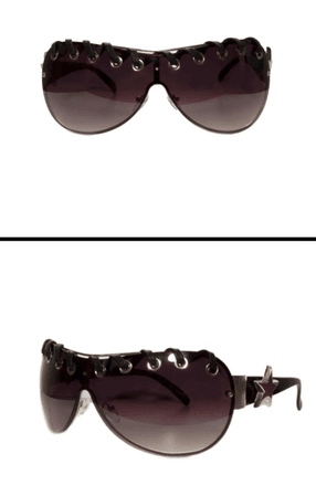 Akna Leather Sunglasses in Black and Brown