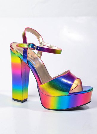 Rainbow Princess Chunky Heels – In Control Clothing