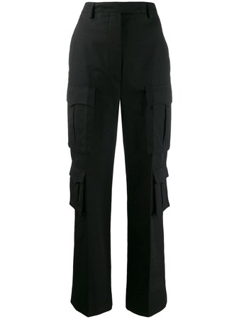 Black Prada Side Pocket Cargo Trousers | Farfetch.com