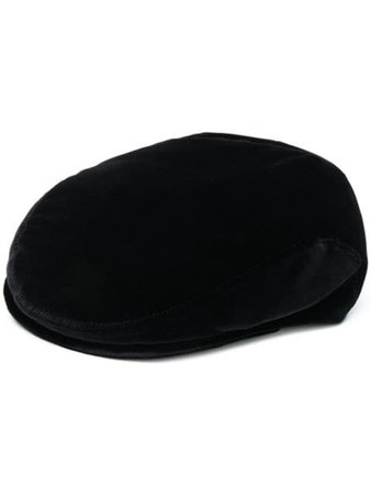 Black Dolce & Gabbana Velvet Flat Cap | Farfetch.com