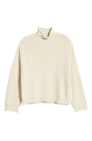 Reformation Poste Alpaca Turtleneck Sweater | cream