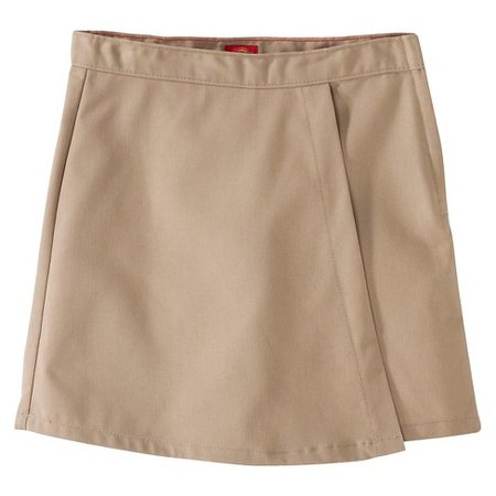 Dickies® Little Girls' Faux Wrap Skort - Khaki skirt