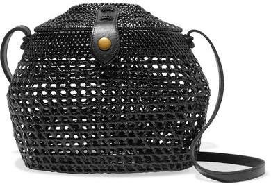 Paloma Woven Shoulder Bag - Black