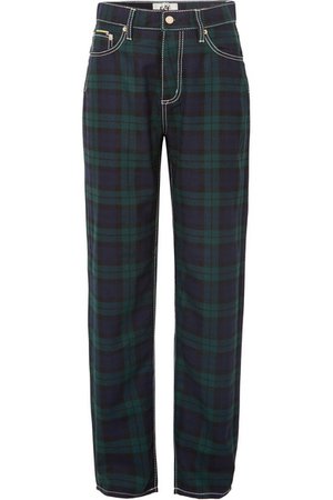 Eytys | Benz Cali plaid flannel wide-leg pants | NET-A-PORTER.COM