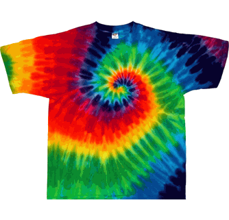 Rainbow Tie Dye Shirt - 12 Color Spiral