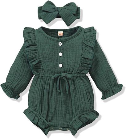Amazon.com: Infant Baby Girls Romper Fall Winter Jumpsuit Girl Long Sleeve Rompers Baby Girl Clothes 0-3 Months: Clothing, Shoes & Jewelry