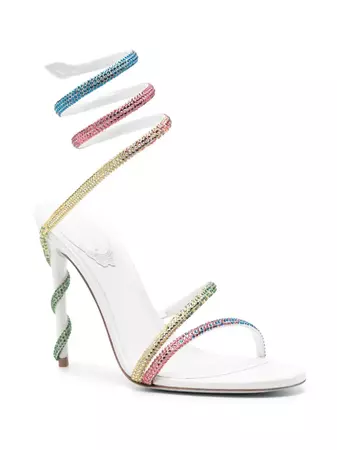 René Caovilla Margot 105mm crystal-embellished Sandals - Farfetch