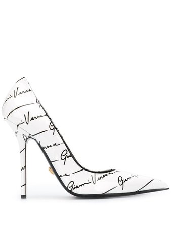 Versace White Heels