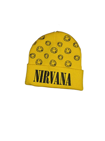 Nirvana yellow beanie hat music