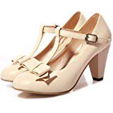 Amazon.com | Robasiom Fashion T Strap Bows Womens Platform High Heel Pumps Shoes | Pumps