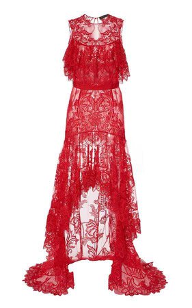 Zuhair Murad Ana Embroidered Lace Dress