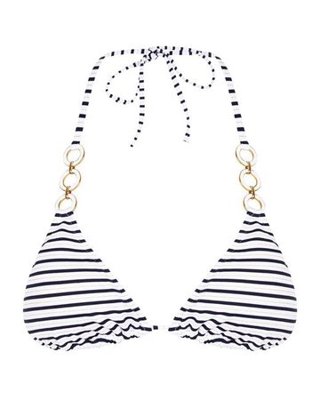 Lyst - Melissa Odabash Hamptons Stripe Triangle Bikini Top in Blue