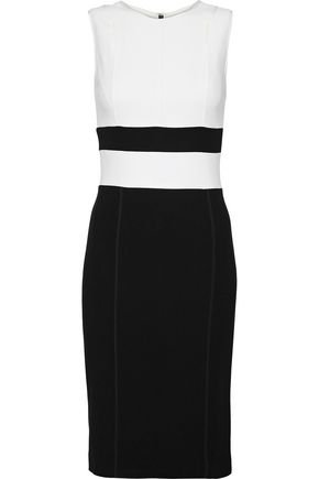 NARCISO RODRIGUEZ Two-tone wool-blend dress | Sale up to 70% off | THE OUTNET