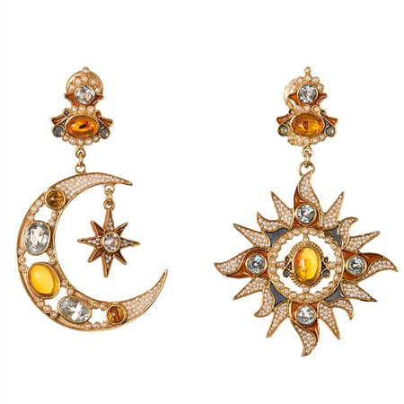 Diego Percossi Papi Sun and Moon Earrings
