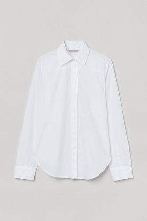 Cotton Shirt - White - Ladies | H&M US
