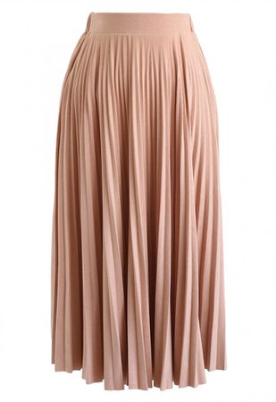 Full Pleated A-Line Midi Skirt in Coral - NEW ARRIVALS - Retro, Indie and Unique Fashion