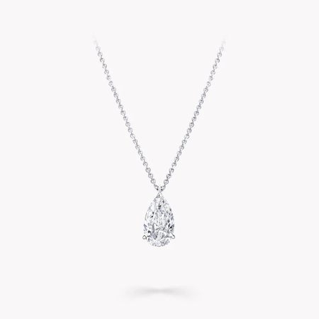 Graff Pear Shape Diamond Solitaire Pendant $40,000
