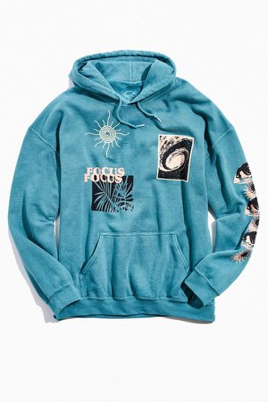blue teal hoodie