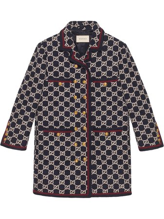 Gucci GG pattern tweed coat - FARFETCH