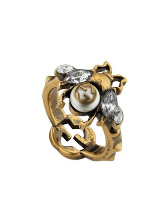 Shop Gucci Interlocking G Bee ring with Express Delivery - FARFETCH