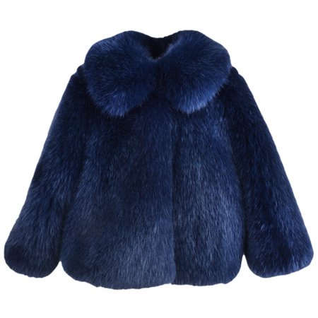 navy blue faux fur coat - Google Search