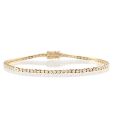 Sydney Evan - 14kt yellow gold tennis bracelet with diamonds | Mytheresa