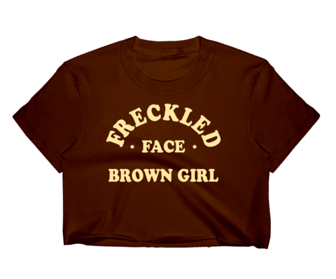 Freckle Face Brown Crop Top – Melanin Apparel