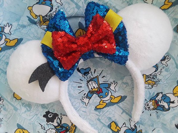 Handmade "Donald Duck" Custom Mouse Ears inspired by Disney