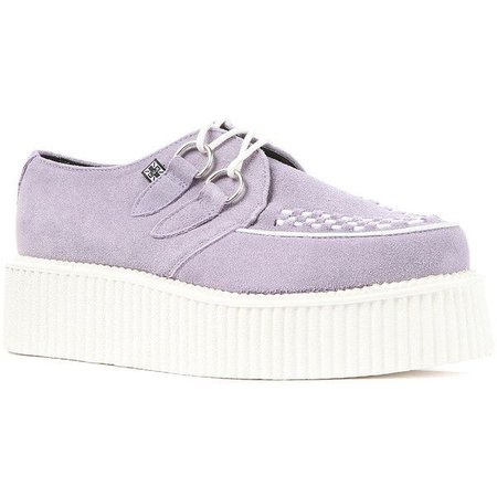 Lilac Suede Creeper Shoes