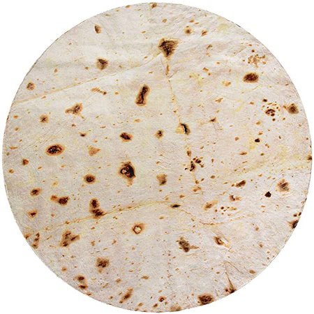 Amazon.com: CASOFU Burritos Blanket, Giant Flour Tortilla Throw Blanket, Novelty Tortilla Blanket for Your Family, 285 GSM Soft and Comfortable Flannel Taco Blanket for Adults. (71 inches): Kitchen & Dining