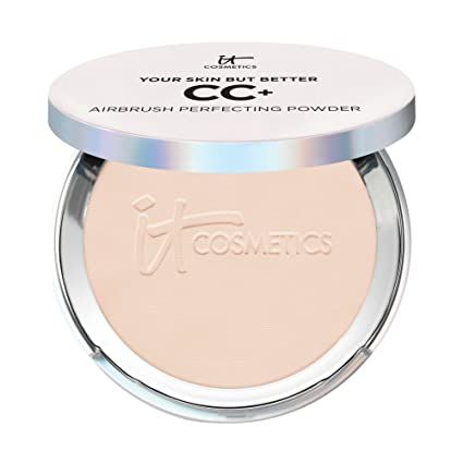 Amazon.com : IT Cosmetics Cc+ Airbrush Perfecting Powder Foundation - Hydrating Face Makeup With Hyaluronic Acid - Talc-Free - 0.33 Oz - Light Light (Taupe With Warm Undertone) : Beauty & Personal Care