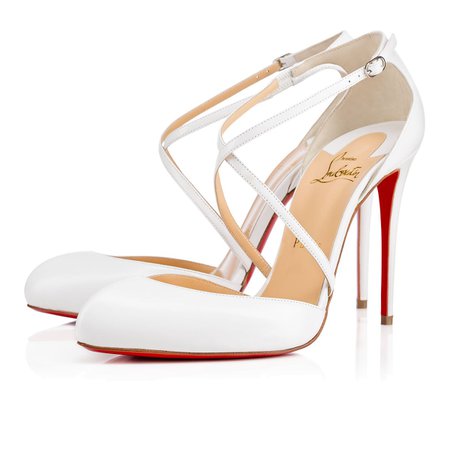 white strappy heels loubution - Google Search