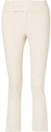 Ovida Cropped Cotton-blend Skinny Pants - Ecru
