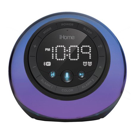 iHome® Color Changing Dual Alarm Clock Radio in Black | Bed Bath & Beyond