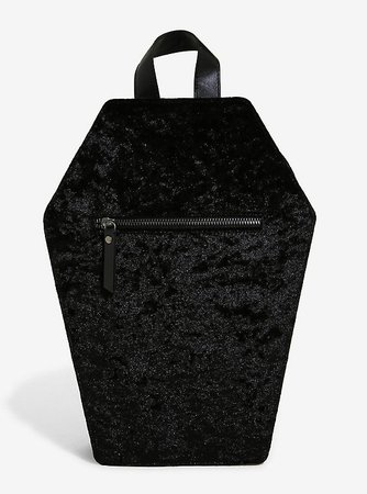 Crushed Velvet Coffin Mini Backpack