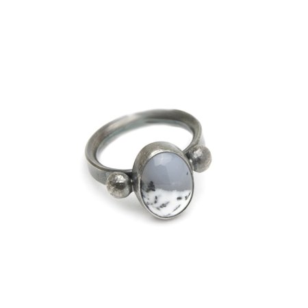 Dendritic Agate Bubble Ring - Size: 6.5 – The Smithery . artist made goods .