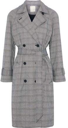 Damonica Prince Of Wales Checked Jacquard Trench Coat
