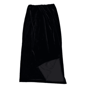 black velvet maxi skirt