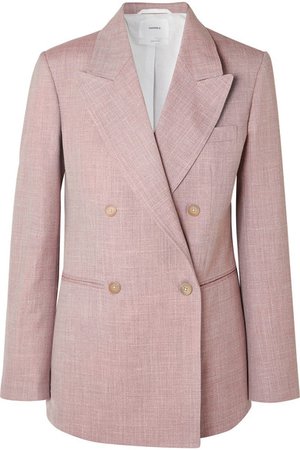 CASASOLA | Double-breasted wool, silk and linen-blend blazer | NET-A-PORTER.COM