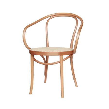 THE WOOD ROOM - LE CORBUSIER DINING CHAIR NATURAL WITH CANE SEAT