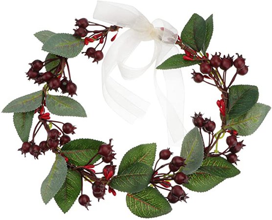 Amazon.com: Frcolor Christmas Flower Headbands with Artificial Berry Floral Crown Wreaths Headdress for Festival (Red): Kitchen & Dining