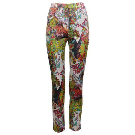 Christian Lacroix Vintage Horst Buchholz Posters and Floral Print Pants Trousers For Sale at 1stDibs