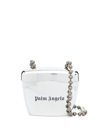 Shop Palm Angels logo-print mini Padlock bag with Express Delivery - FARFETCH