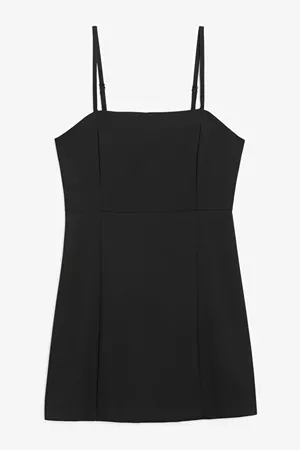 Spaghetti strap mini dress - Black - Dresses - Monki WW