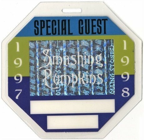 Rolling Stones 1997 Bridges to Babylon Tour Backstage Pass Smashing Pumpkins | eBay