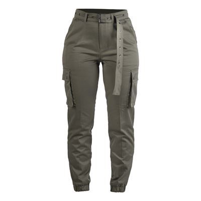 Grey Tech Cargo Pants w/ Belt