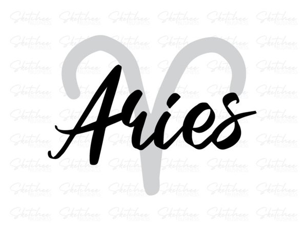 Aries Zodiac SVG Aries Sign Aries Astrology Horoscope SVG | Etsy UK
